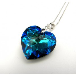 necklace heart azuria blue
